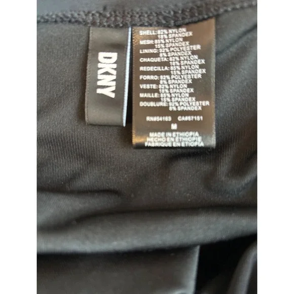 DKNY Halter One Piece Swimsuit Tummy Control Removable Cups Medium - Picture 4 of 5